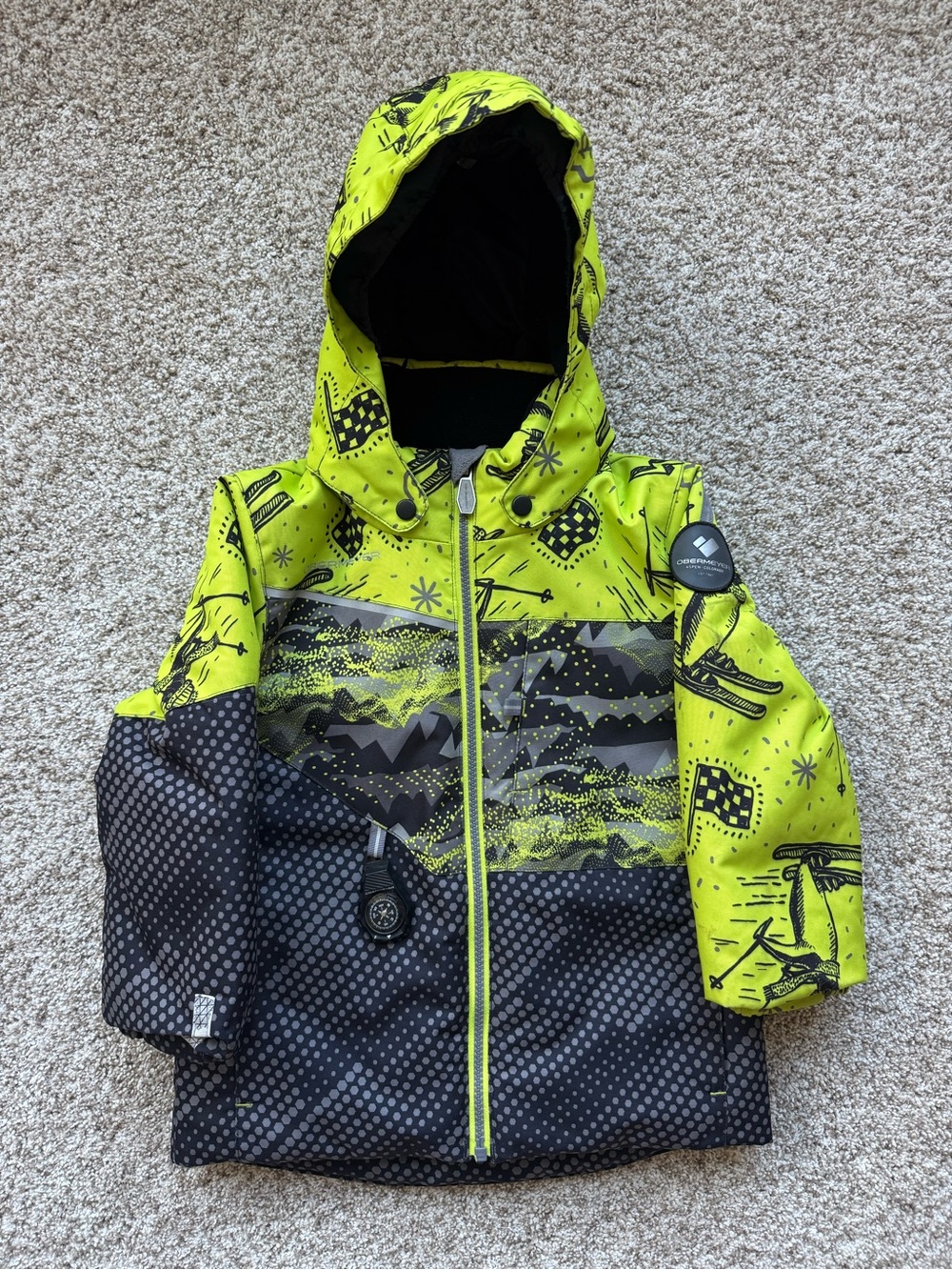 OBERMEYER ALTAIR INSULATED JACKET LITTLE BOYS in Racer Birdz size 3
Item